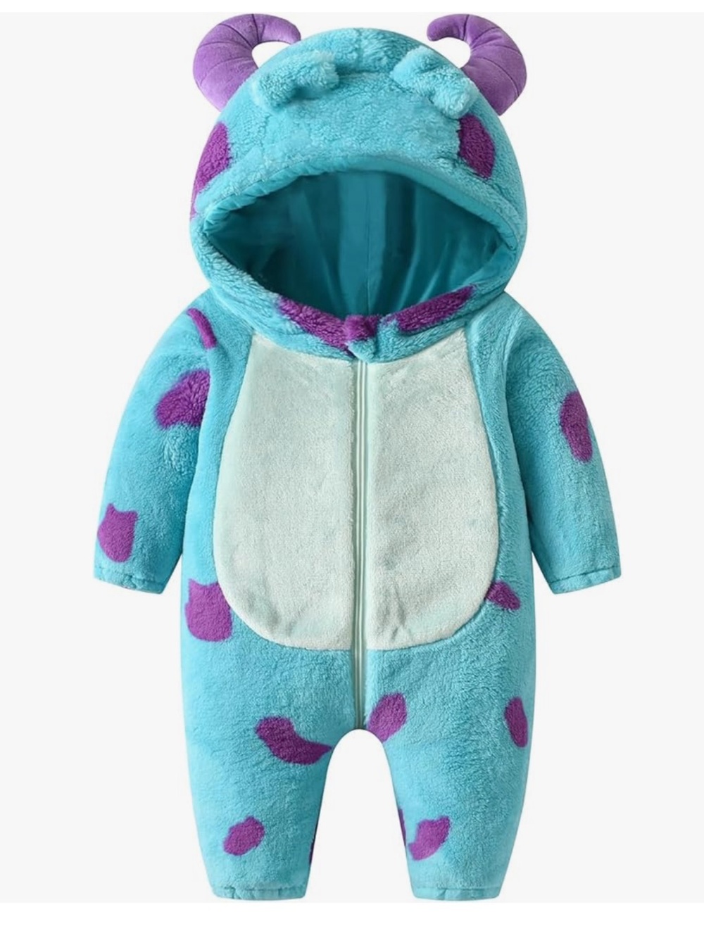 Halloween Costume baby 12-18m Sully Plush Monster Hooded One-Piece Monsters Inc.